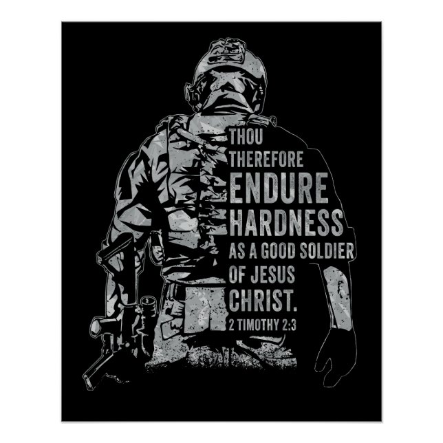 Soldier of Jesus Christ – Christian Faith Army Poster (Front)