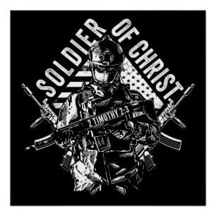 Soldier of Jesus Christ – Christian Faith Army Poster