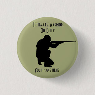Soldier On Duty Design Round Button