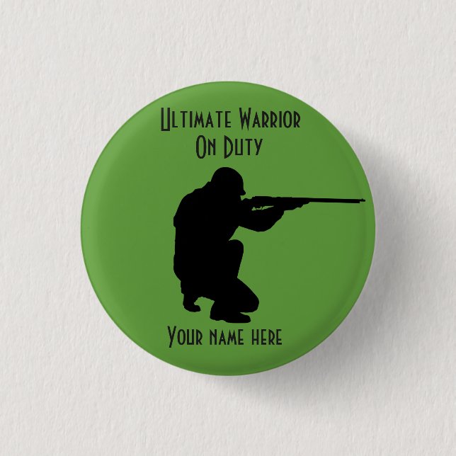 Soldier On Duty Design Round Button (Front)