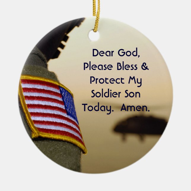 Soldier Prayer Ornament Son (Front)