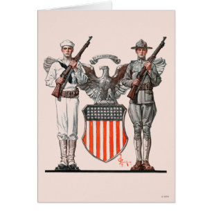 Soldier, Sailor and U.S. Shield