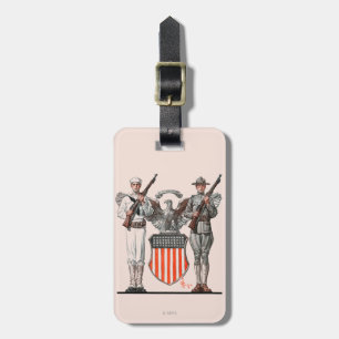 Soldier, Sailor and U.S. Shield Luggage Tag
