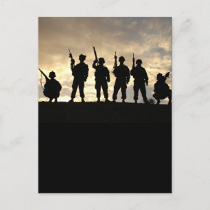 Soldier Silhouettes Postcard