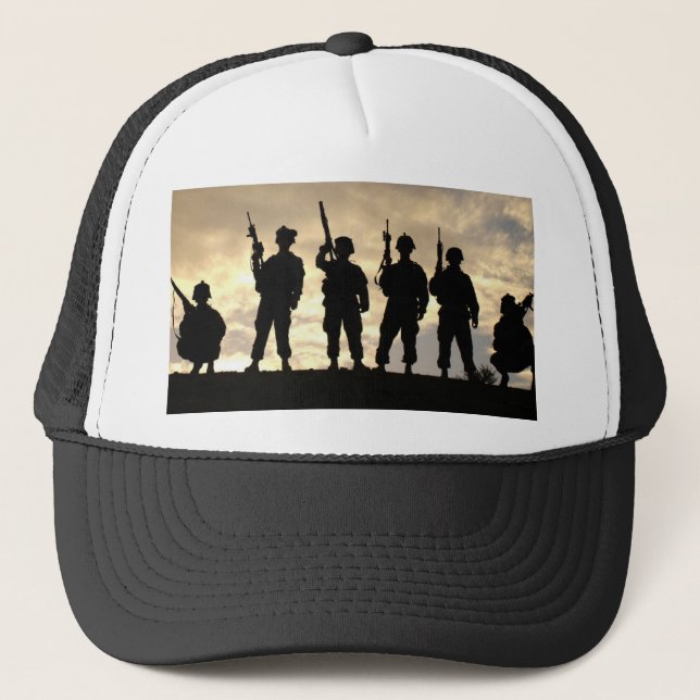 Soldier Silhouettes Trucker Hat (Front)