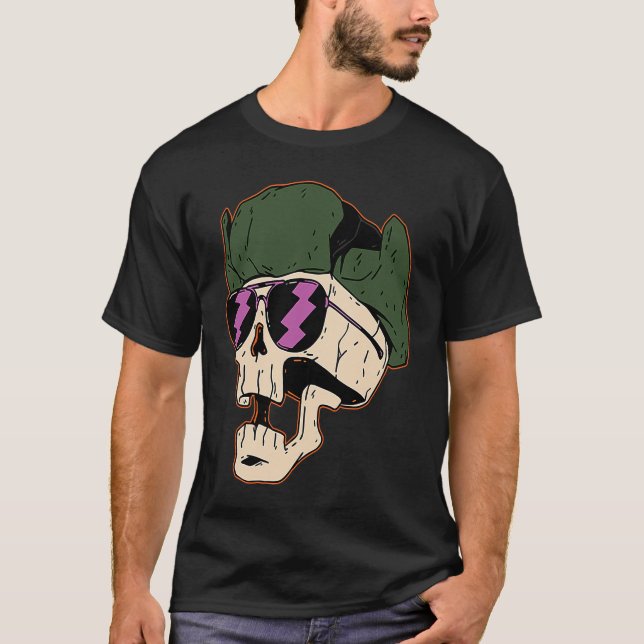 soldier skull skeleton death T-Shirt (Front)