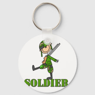 Soldier Stick Figure Key Ring