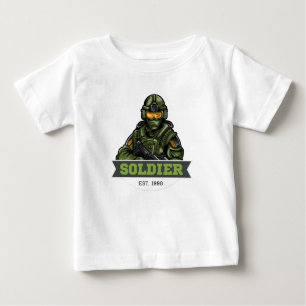 Soldier Tactical Logo – Military Emblem Design Baby T-Shirt