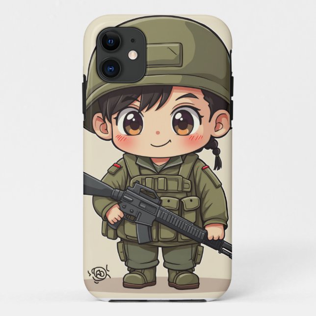 soldier The soldier was expressed cutely. Case-Mate iPhone Case (Back)