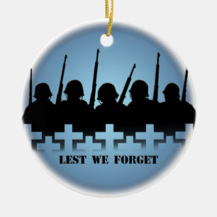 Soldier Tribute Keepsake Lest We Forget Ornament
