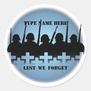 Soldier Tribute Stickers Lest We Forget Stickers