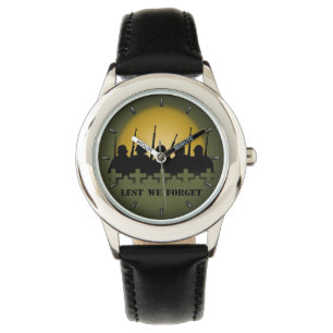 Soldier Tribute Watch Lest We Forget Wrist Watch