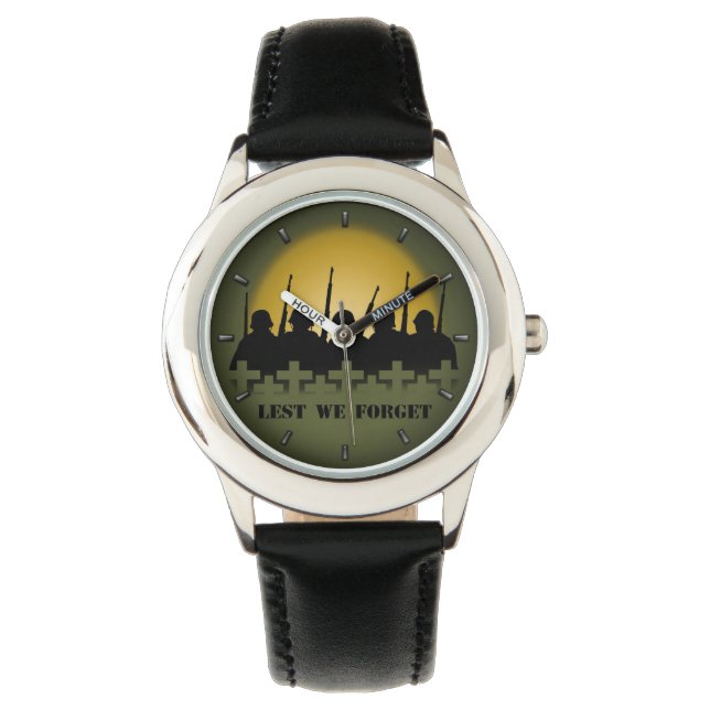 Soldier Tribute Watch Lest We Forget Wrist Watch (Front)