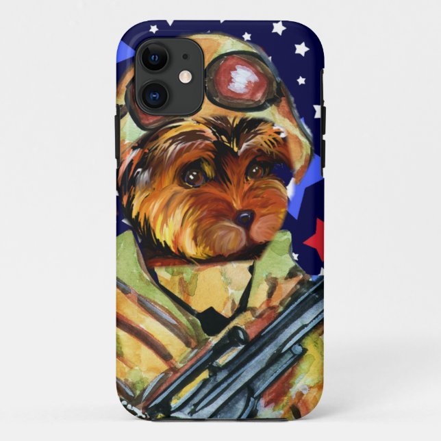 SOLDIER YORKIE POO Case-Mate iPhone CASE (Back)