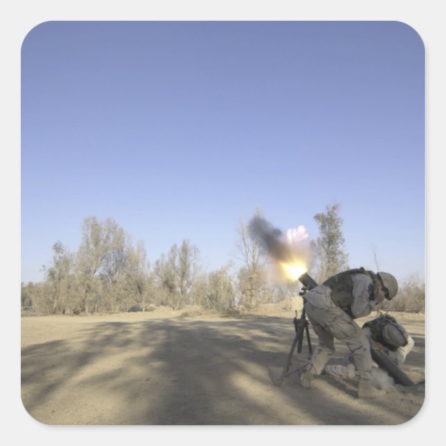 soldiers 2 square sticker (Front)