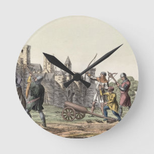 Soldiers and Artillery of the 15th Century, plate Round Clock