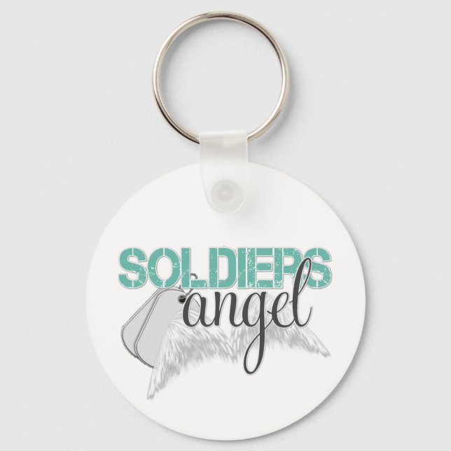 Soldiers Angel Green Key Ring (Front)