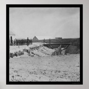 Soldiers at Fort Walker in Hilton Head, SC 1861 Poster