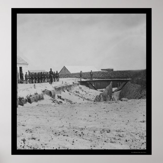 Soldiers at Fort Walker in Hilton Head, SC 1861 Poster (Front)
