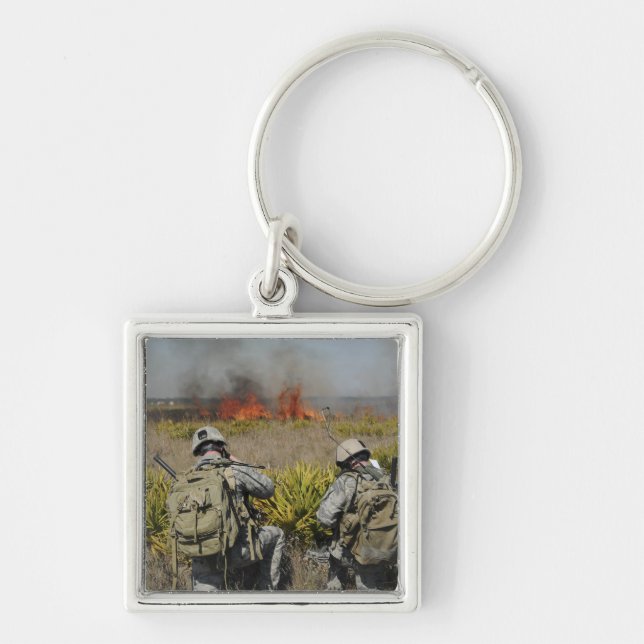 Soldiers call in information key ring (Front)