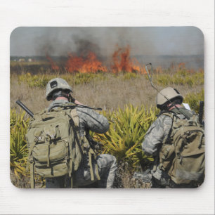 Soldiers call in information mouse pad
