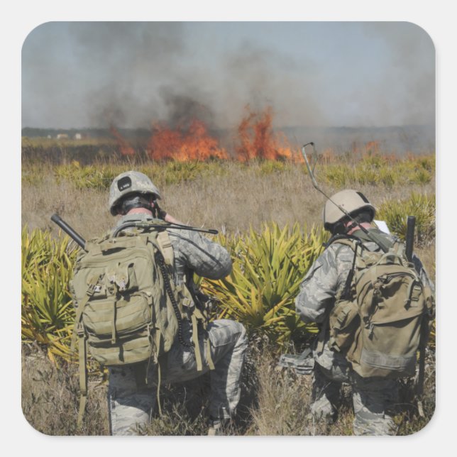 Soldiers call in information square sticker (Front)