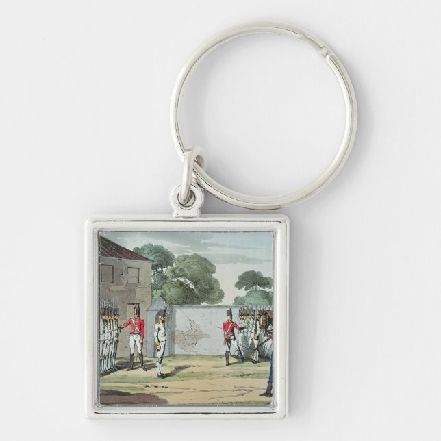 Soldiers Drilling, 1807 Key Ring (Front)