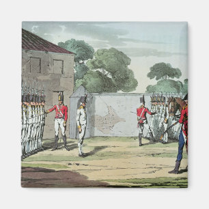 Soldiers Drilling, 1807 Magnet