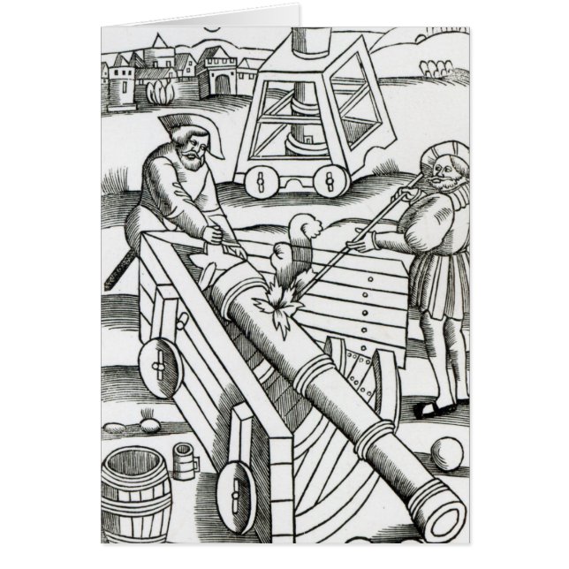Soldiers firing a cannon (Front)