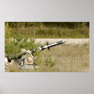 soldiers firing an FGM-148 Javelin Poster