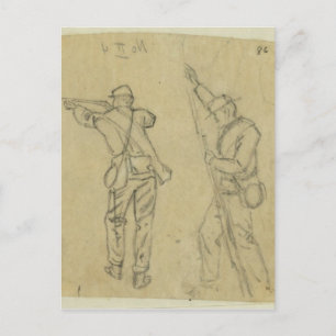 Soldiers Firing Postcard
