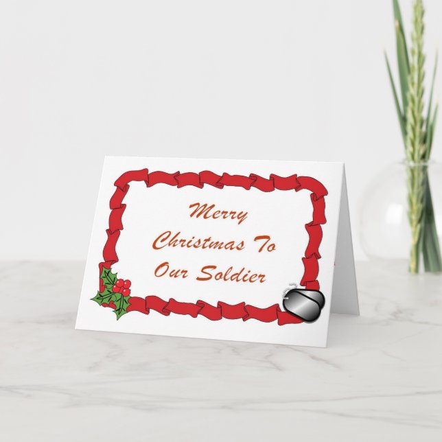 Soldier's Holiday Greeting Card (Front)