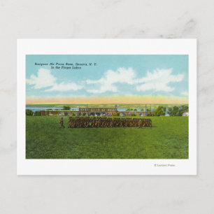 Soldiers Marching in Formation Postcard