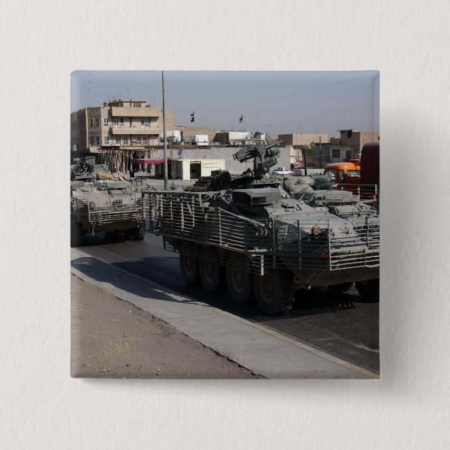 soldiers patrolling 15 cm square badge (Front)