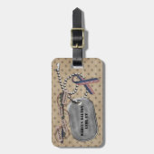 Soldier's Personalised Luggage Tag (Front Vertical)