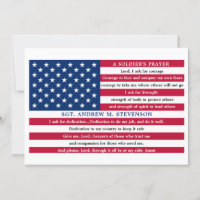 Soldiers Prayer Personalised USA American Flag