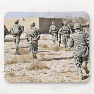 soldiers respond to a small arms attack mouse pad