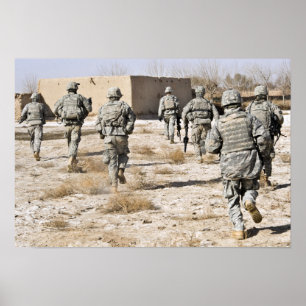 soldiers respond to a small arms attack poster