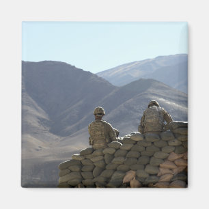 soldiers run communications equipment magnet