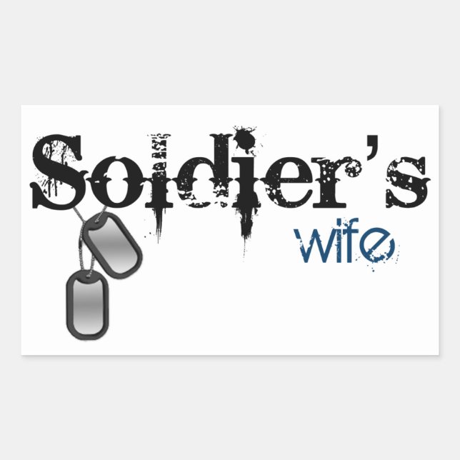 Soldier's Wife Rectangular Sticker (Front)