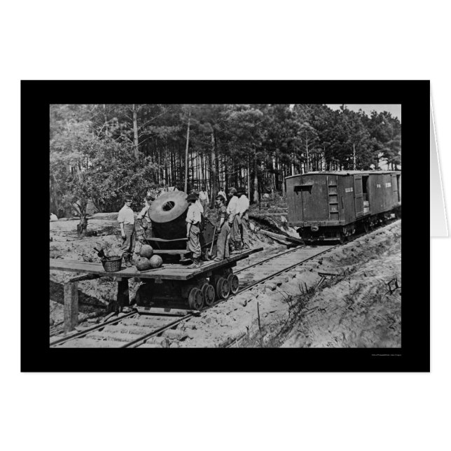 Soldiers with a Cannon on a Railroad Car 1864 (Front Horizontal)