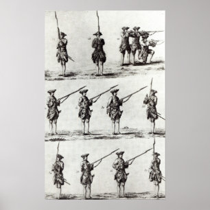 Soldiers with bayonets poster