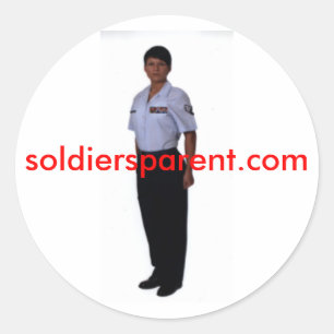 soldiersparent.com classic round sticker