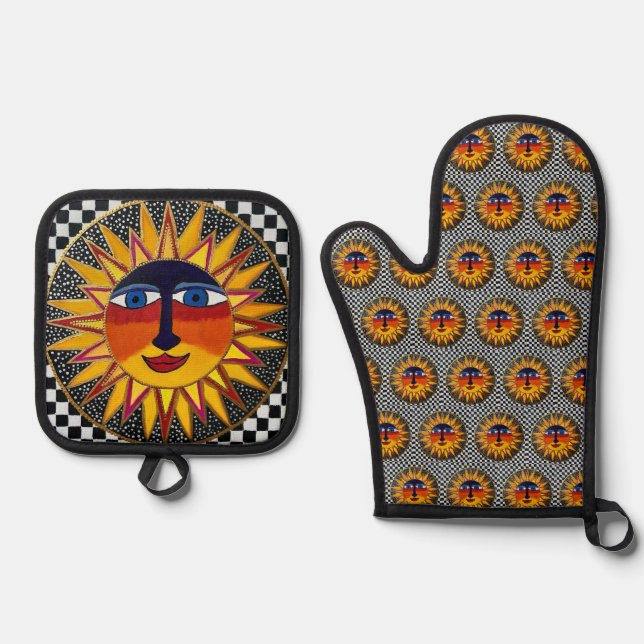 Soleil Oven Mitt & Pot Holder Set (Front)