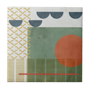 Soleil Rouge III Ceramic Tile