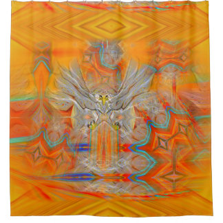 Solemnly Eagle Upswing Rising Sun Shower Curtain