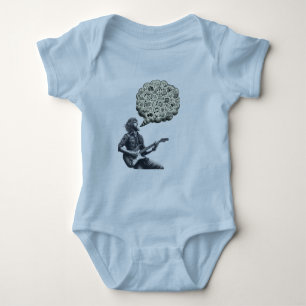 Solfeggio explosive guitar player baby bodysuit