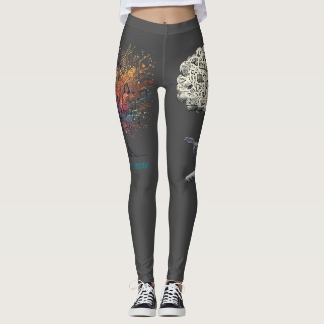 Solfeggio explosive guitar player leggings (Front)