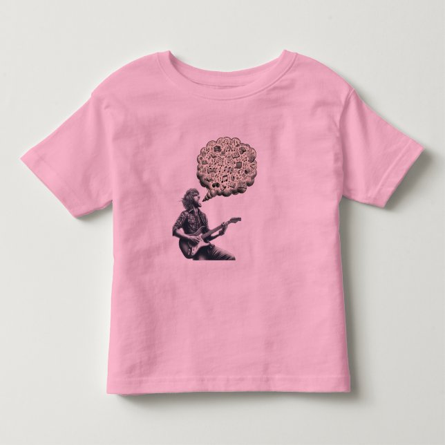 Solfeggio explosive guitar player toddler T-Shirt (Front)