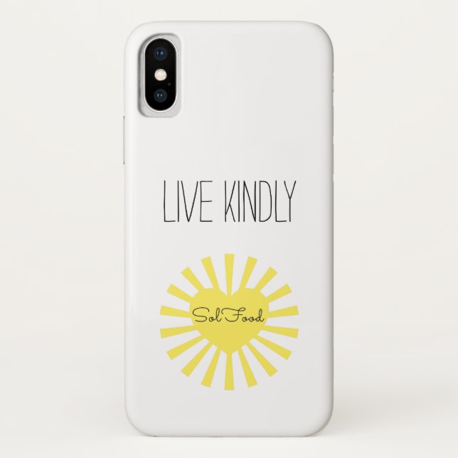 SolFood Collective Live Kindly Phone Case (Back)